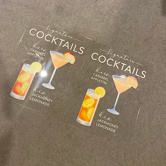 Fall wedding cocktail